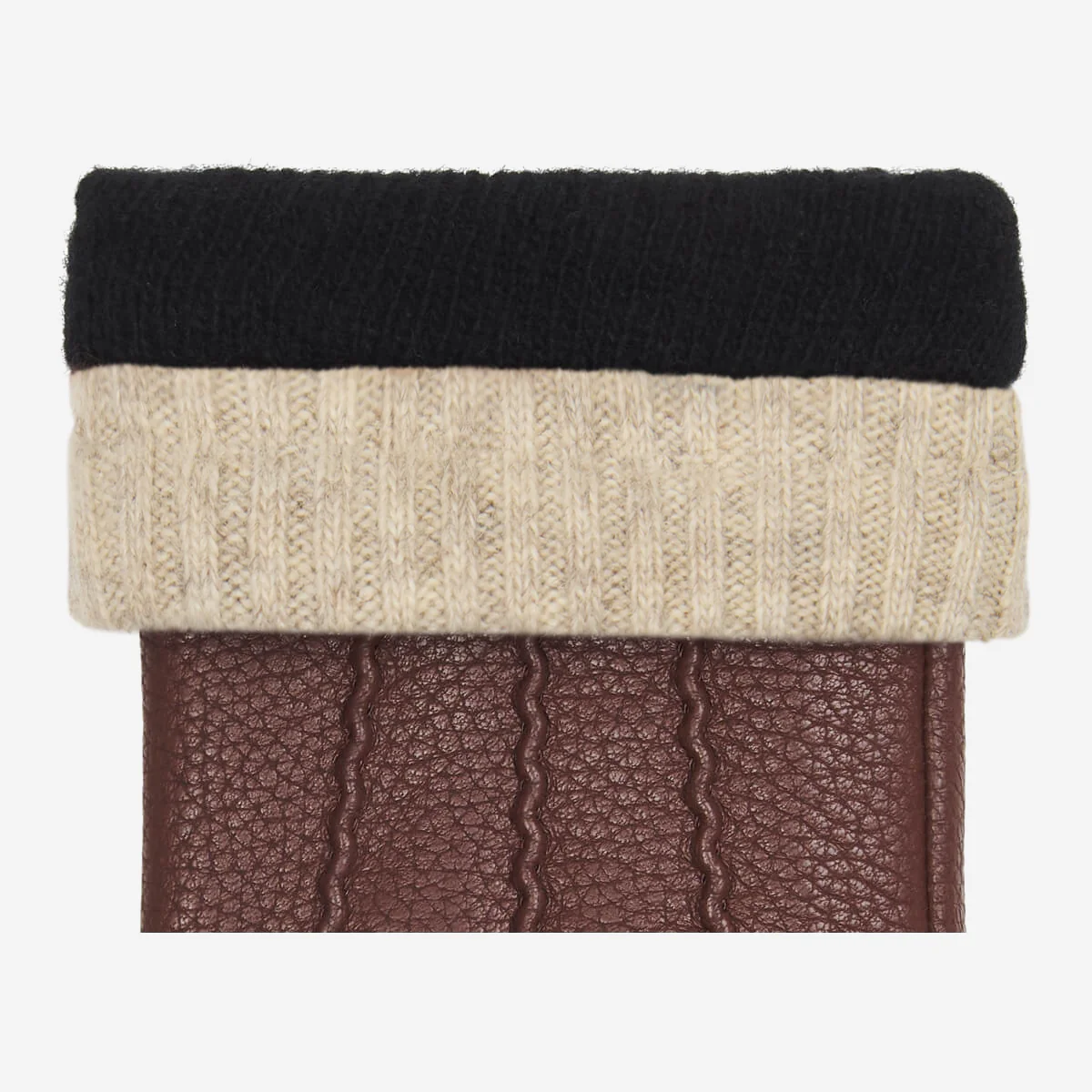 Emily (brown) – Deerskin (American deerskin) leather gloves with warm wool lining - Image 4