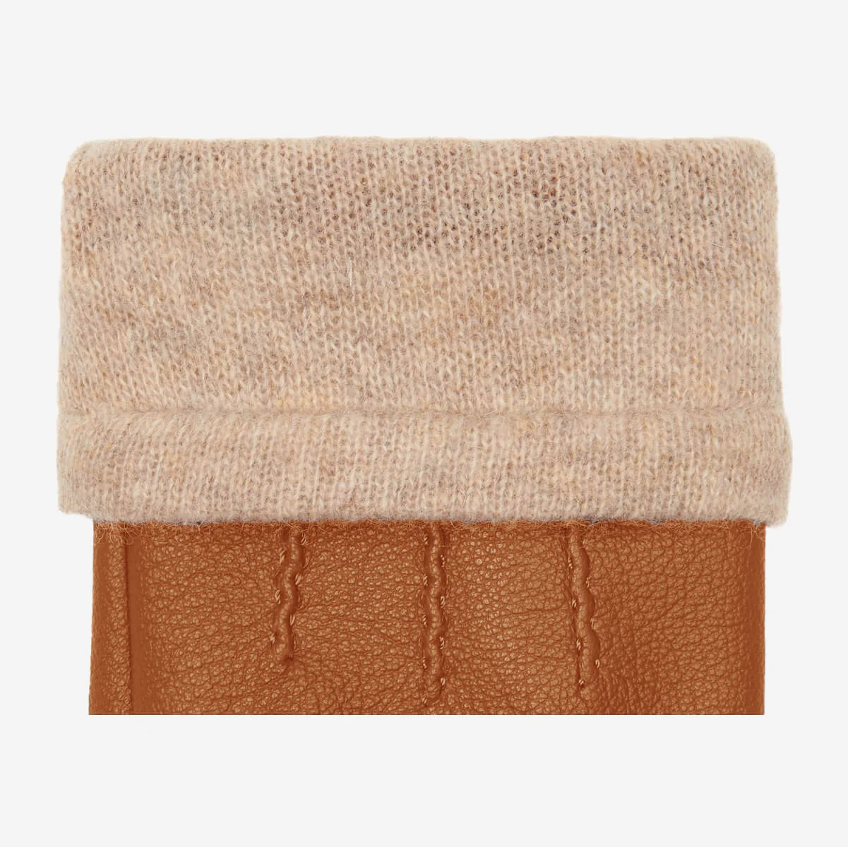 Harvey (cognac) - Goatskin leather gloves with luxurious wool lining & touchscreen feature - Image 4