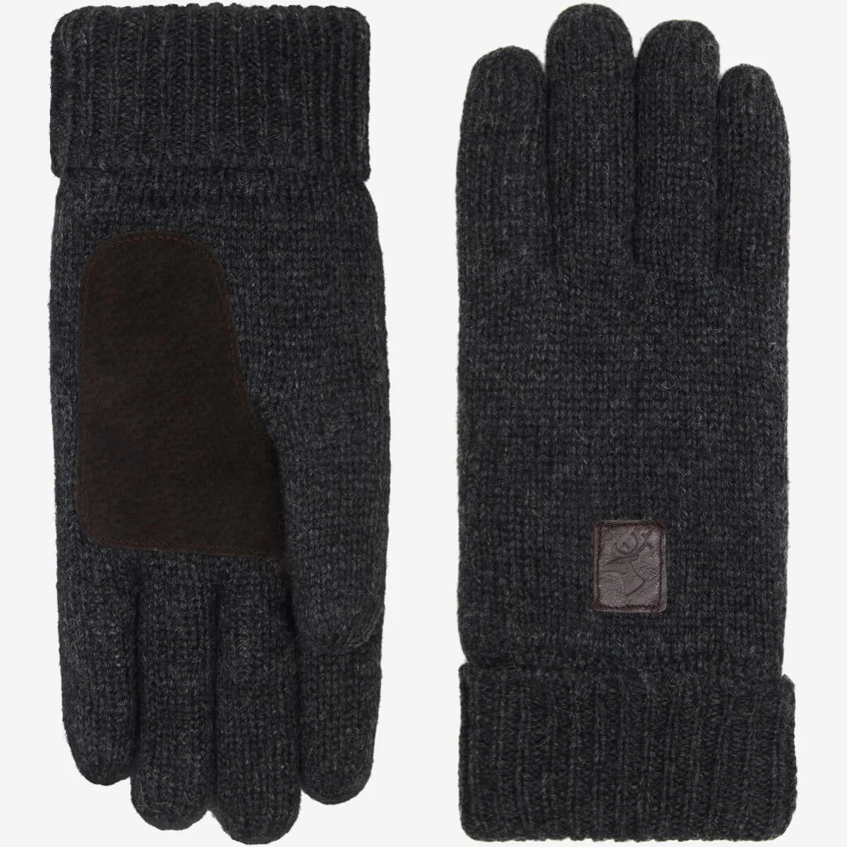 Hudson (dark grey) - Knitted gloves from Shetland wool with warm fleece lining - Image 3