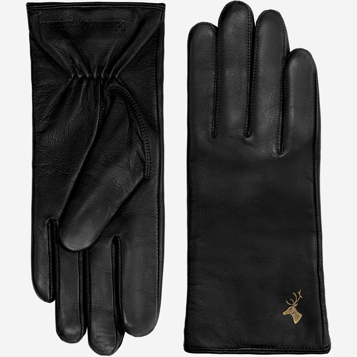 Ivy (black) – Sheepskin leather gloves with wool/cashmere lining & touchscreen feature - Image 3