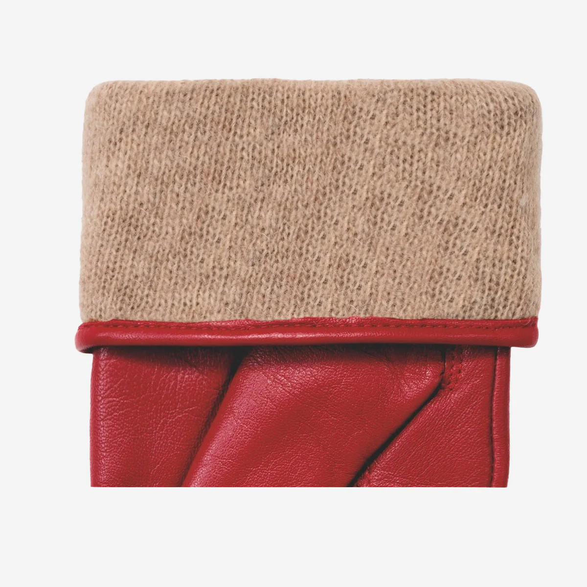 Ivy (red) – Sheepskin leather gloves with wool/cashmere lining & touchscreen feature - Image 4