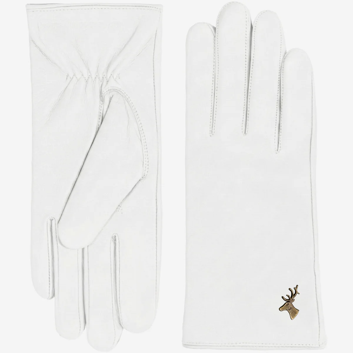 Ivy (white) – Sheepskin leather gloves with wool/cashmere lining & touchscreen feature - Image 5