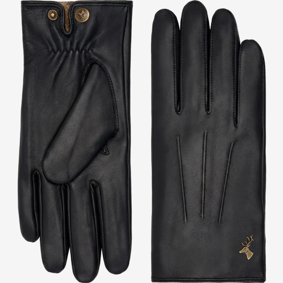 Jasmine (black) - Women’s lambskin gloves with luxurious rabbit fur lining and touchscreen feature - Image 5