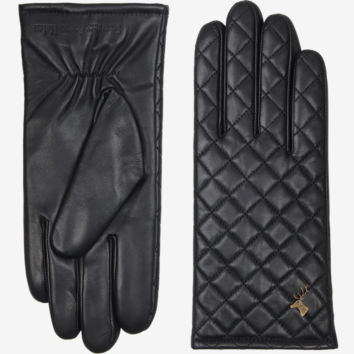 Kira (black) - Sheepskin leather gloves with wool/cashmere lining & touchscreen feature - Image 3