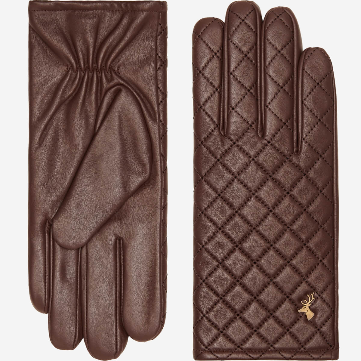 Kira (brown) - Sheepskin leather gloves with wool/cashmere lining & touchscreen feature - Image 3