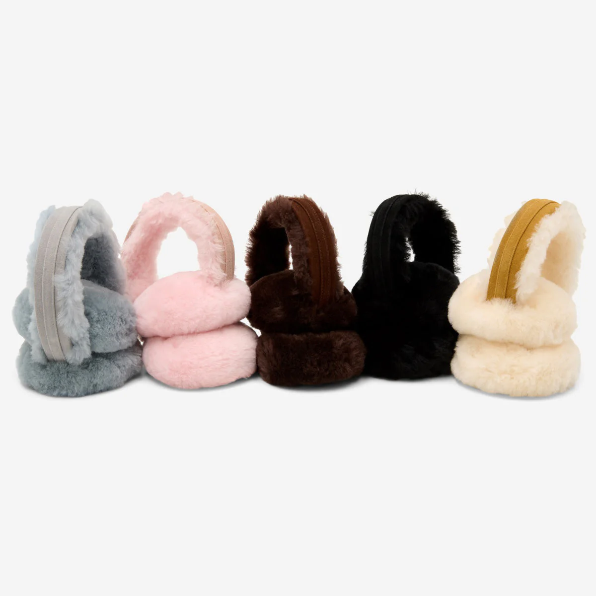 Nathaly (brown) – Warm and stylish earmuffs from natural sheepskin and suede - Image 8