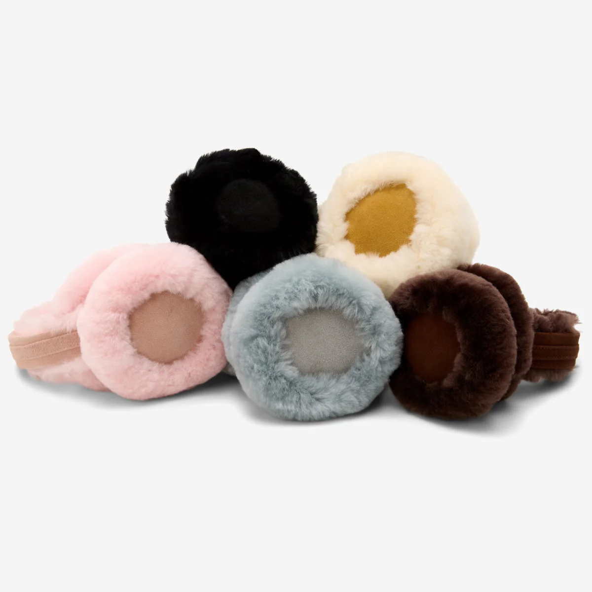 Nathaly (camel) – Warm and stylish earmuffs from natural sheepskin and suede - Image 7