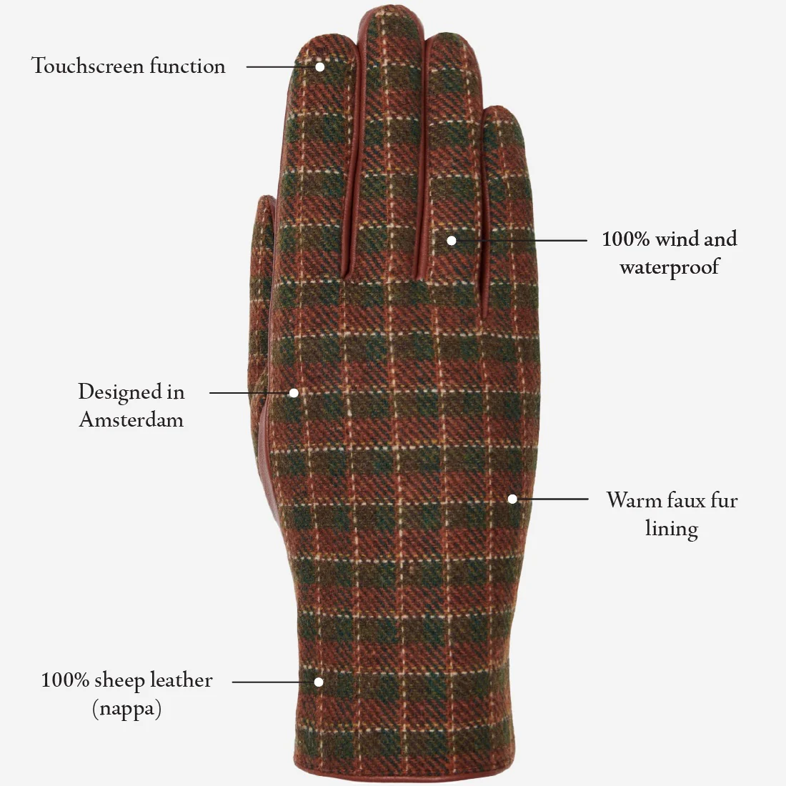 Rosie - Sheepskin leather gloves with fleece lining & touchscreen feature - Image 10