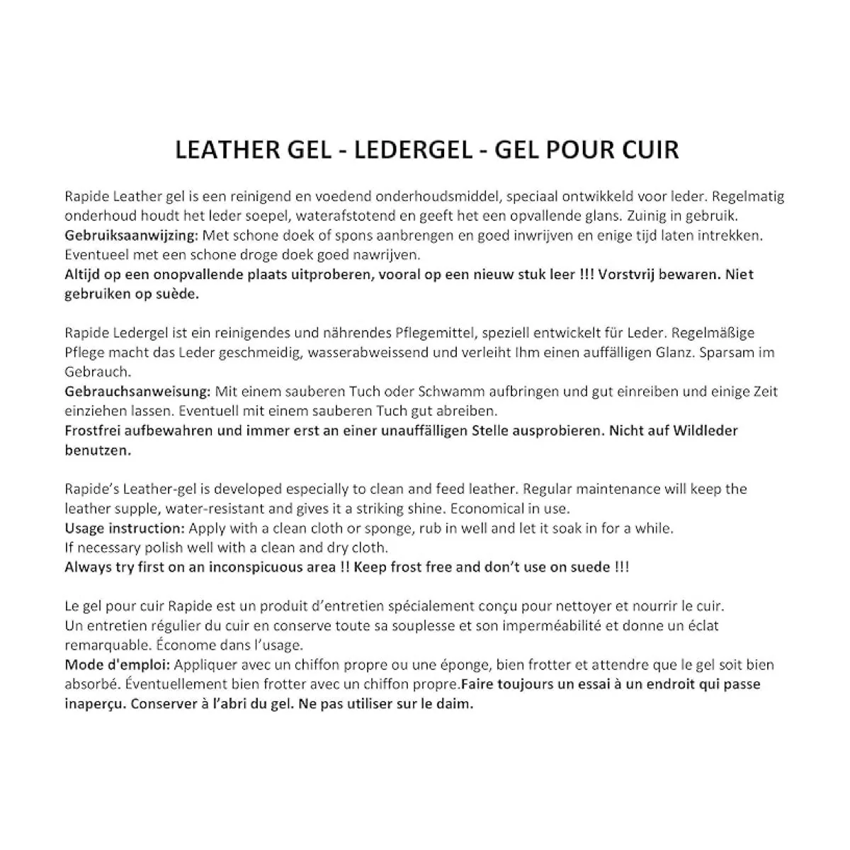 Schwartz & von Halen Leather Gel Tube - 50ml - Image 2